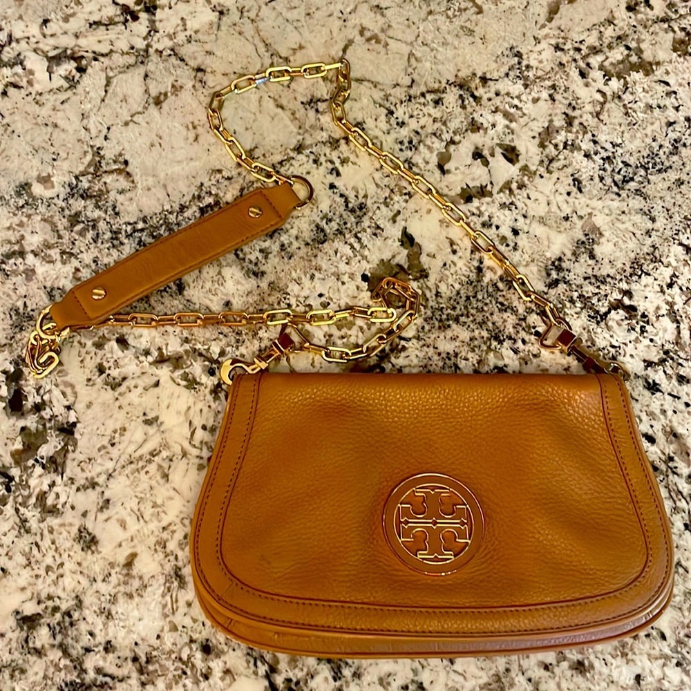 Brown leather Tory Burch